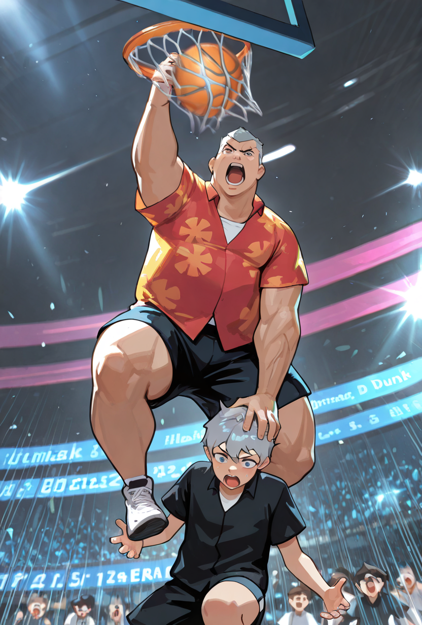 23566-1881956489-_lora_max-05_1_ max, collared red shirt, grey hair, 1boy, short hair, short sleeves, hawaiian shirt, floral print,, expressive,.png
